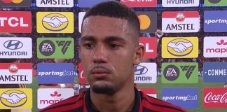 Samuel Lino em entrevista após vitória do Flamengo sobre o Cruzeiro no Maracanã