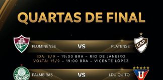 Calendário das quartas de final da Libertadores, divulgado pela Conmembol
