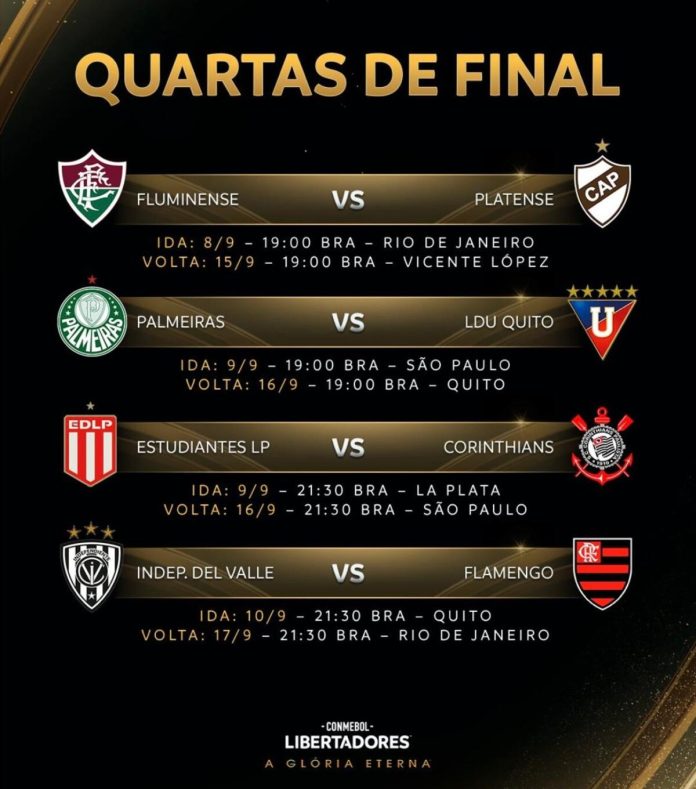 calendario-quartas-de-final-libertadores Calendário das quartas de final da Libertadores, divulgado pela Conmembol