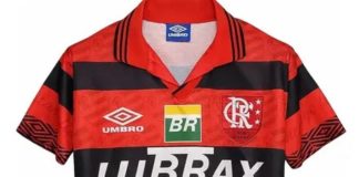 Camisa do Flamengo com patrocínio Lubrax