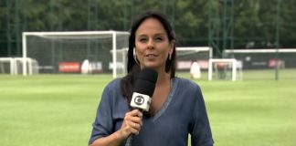 Fabíola Andrade, apresentadora, repórter e comentarista de futebol, atualmente da equipe do Canal UOL