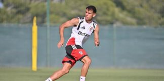 Joaquin Freitas, ex-River Plate, chegando para reforçar o time do Flamengo