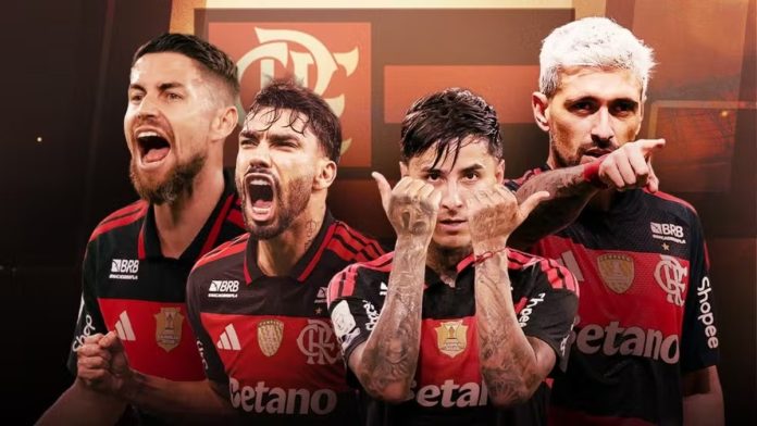 Jorginho, Paquetá, Pulgar e Arrascaeta. Foto: GE