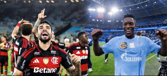 Paquetá jogador do Flamengo e Luiz Henrique jogador do Zenit