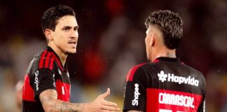 Pedro e Carrascal jogadores do Flamengo