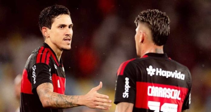 Pedro e Carrascal jogadores do Flamengo
