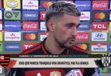 Arrascaeta em entrevista após classificação do Flamengo no Maracanã