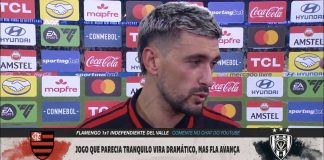 Arrascaeta em entrevista após classificação do Flamengo no Maracanã