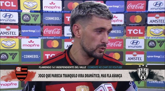 Arrascaeta em entrevista após classificação do Flamengo no Maracanã