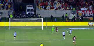 Arrascaeta marcou o gol de empate do Flamengo contra o Del Valle no Maracanã