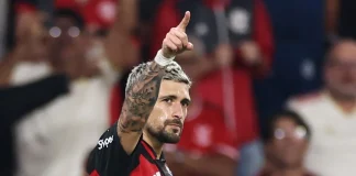 Arrascaeta marcou o gol de empate do Flamengo contra o Del Valle no Maracanã