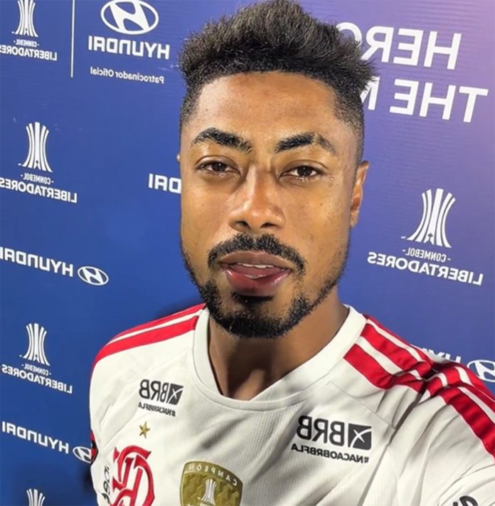 Bruno Henrique em entrevista após vitória do Flamengo sobre o Del Valle em Quito