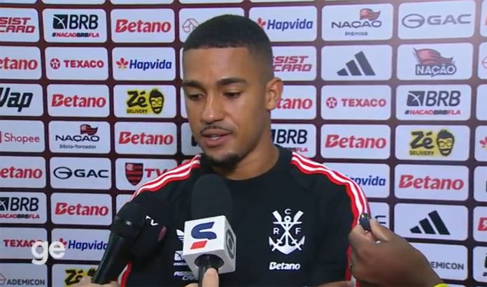 Samuel Lino em entrevista após vitória do Flamengo sobre o Mirassol no Maracanã