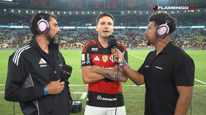 Saúl em entrevista após vitória do Flamengo sobre o Bragantino