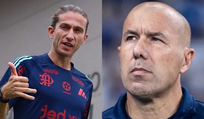 leonardo-jardim-e-filipe-luis-tecnico-flamengo Filipe Luis, ex-técnico do Flamengo e Léo Jardim, atual técnico