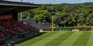 Mini estádio no Ninho do Urubu. Foto: Reprodução / Flamengo TV