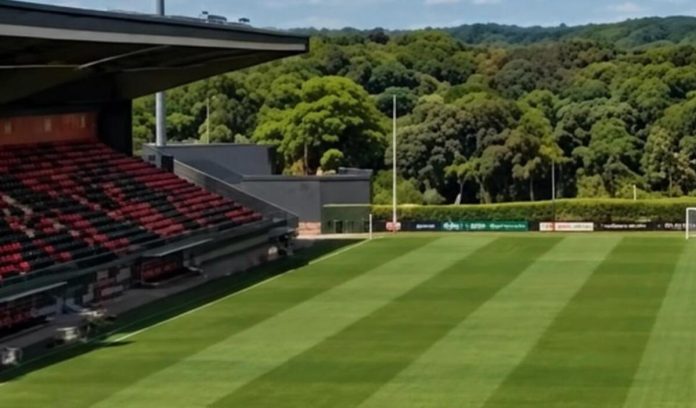Mini estádio no Ninho do Urubu. Foto: Reprodução / Flamengo TV