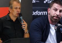 Bap, presidente do Flamengo e Pedrinho, presidente do Vasco