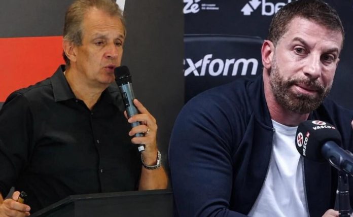Bap, presidente do Flamengo e Pedrinho, presidente do Vasco