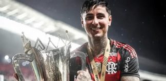 Pulgar, jogador do Flamengo que renovou contato até 2029