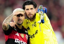 Arrascaeta e Rossi, jogadores do Flamengo