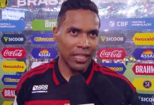 Alex Sandro em entrevista após vitória do Flamengo sobre o Fluminense no Maracanã