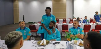 Ao lado de Andreas Pereira e Vini Jr, Gerson e Leo Ortiz se apresentam à Seleção Brasileira