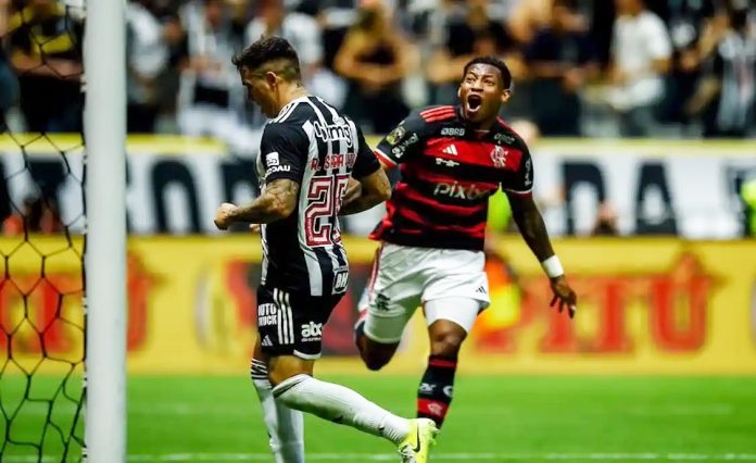 Gonzalo-Plata-gol-Atletico-0-1-Flamengo-101124 Gonzalo Plata marca o gol da vitória, o gol do título do Flamengo Pentacampeão da Copa do Brasil 2024