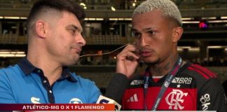Wesley em participação no Sportv após o Pentacampeonato do Flamengo na Copa do Brasil 2024