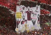 Bandeira em homenagem a Gabigol, em sua despedida do Flamengo