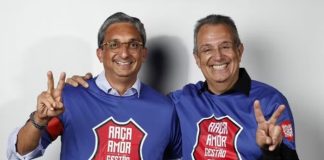 Bap, presidente eleito do Flamengo e seu vice presidente Flávio Willeman
