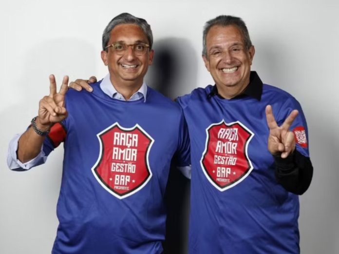 Bap, presidente eleito do Flamengo e seu vice presidente Flávio Willeman