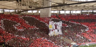 Mosaico da Torcida do Flamengo em homenagem a Gabigol em sua despedida