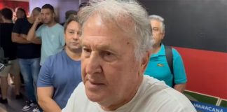Zico na despedida de Adriano Imperador no Maracanã