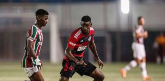 Felipe Lima, atacante da base do Flamengo — Foto: Paula Reis/Flamengo