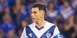 Valentín Gómez em campo pelo Velez