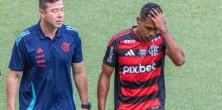 Alex Sandro se lesiona no Fla x Flu no dia 8 de fevereiro de 2025