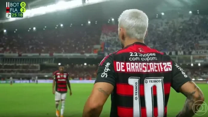 Arrascaeta-entra-sai-Plata-Supercopa-do-Brasil-2025 Arrascaeta entra no lugar do Plata, na final da Supercopa do Brasil 2025
