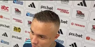 Everton Cebolinha em entrevista após vitória do Flamengo sobre o Vasco