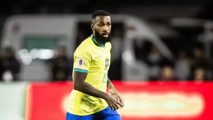 Gerson-Selecao-Brasileira Gerson em campo pela Seleção Brasileira