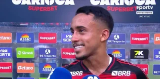 Matheus Gonçalves em entrevista após goleada do Flamengo sobre o Maricá