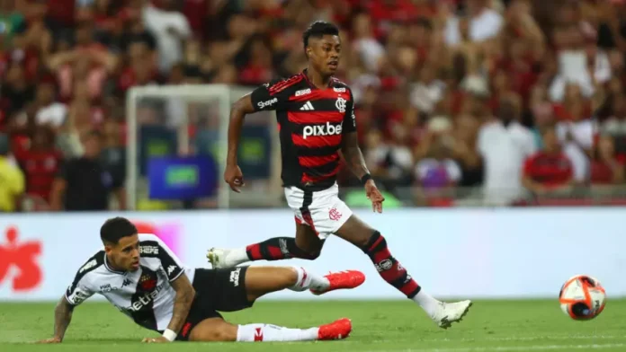 Bruno-Henrique-Flamengo-2-1-Vasco-080325-3 Bruno Henrique em campo pelo Flamengo contra o Vasco