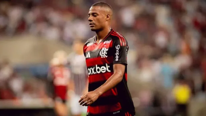 De-la-Cruz-Flamengo-2-1-Fluminense-120325 De la Cruz em campo pelo Flamengo contra o Fluminense