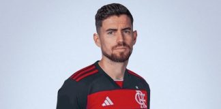 Jorginho com a camisa do Flamengo (montagem de internet)