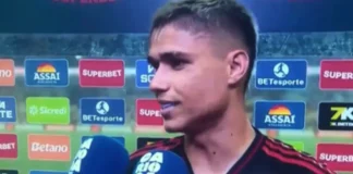 Luiz Araújo em entrevista após vitória do Flamengo sobre o Vasco