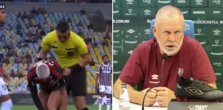 Luiz Araújo mostra tatuagem e Mano Menezes responde