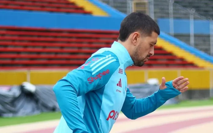 Arrascaeta-Treino-Flamengo-Estadio-Olimpico-de-Atahualpa-Quito Arrascaeta em treino do Flamengo no Estádio Olímpico de Atahualpa, em Quito