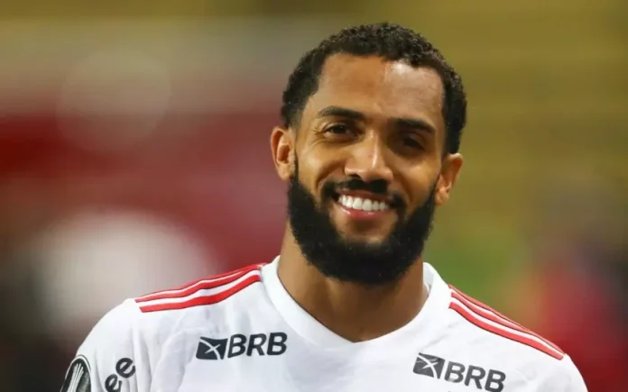 Juninho na vitória do Flamengo sobre o Deportivo Táchira