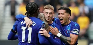 Madueke, Cole Palmer, jogadores do Chelsea