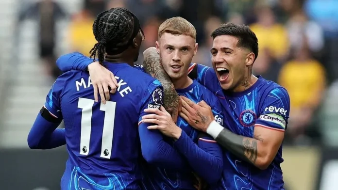 Madueke, Cole Palmer, jogadores do Chelsea
